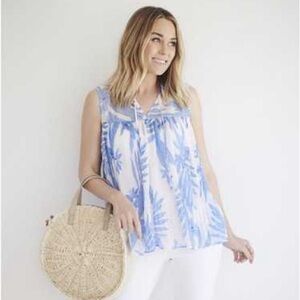 Lauren Conrad Sheer Floral Sleeveless Top